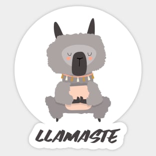 Llama / Yoga Llama / Llamaste / Funny Llama Doing Yoga / Cute Llama / Amazing Yoga Design Sticker